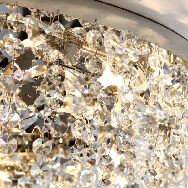 Round Crystal Pendant Tassels 3 Step Dimming Simple Modern Ceiling Lamp - Image 5