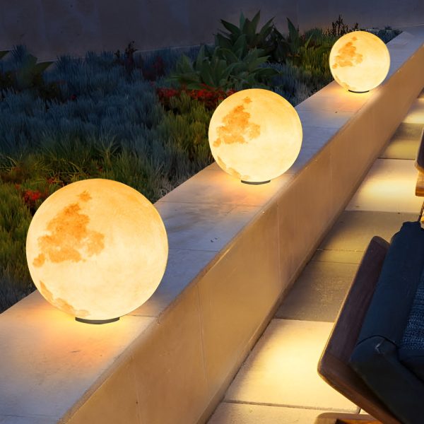 Moon Waterproof LED Modern Solar Post Caps Lights Pillar Light - Image 3