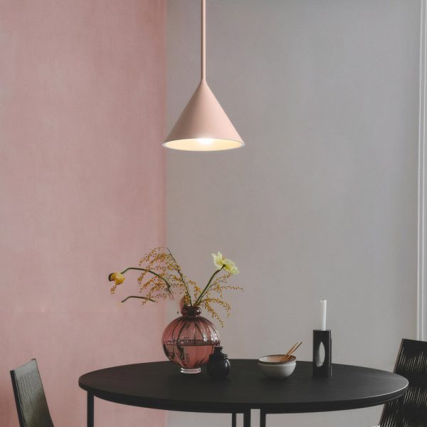 1-Light Resin Pink Figura Arc Pendant Lamp - Image 3
