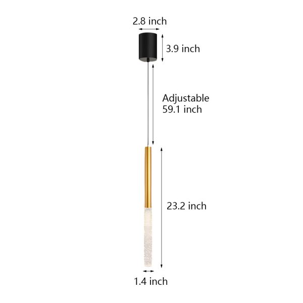 Elongated Cylinder Bubbles Shade 3 Step Dimming Ins Modern Pendant Lights - Image 5