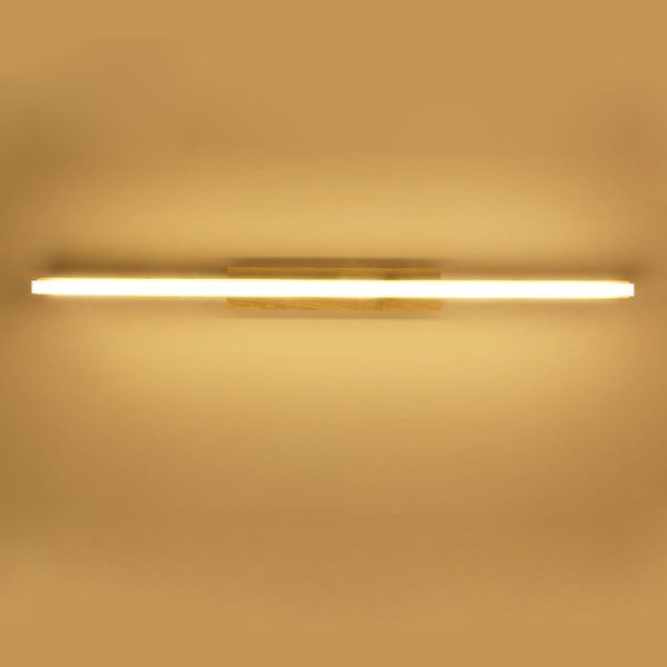 Nordic Minimalist Log Strip Vanity Light LED Wall Sconce Lamp - Image 2