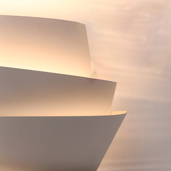 Minimalist Layers Half Cylinder Iron 2-Light Wall Sconce - White - Image 5