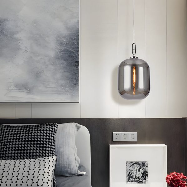 Sleek Industrial Glass Can LED Pendant Light - Image 3