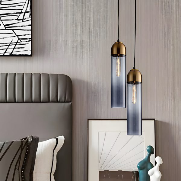 Simple Long Tube Glass Bottle Nordic Simple Small Chandelier Pendant Lights - Image 3