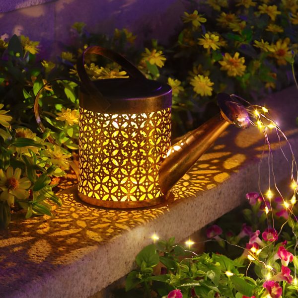Iron Kettle Shower LED Solar Garden Light Unique and Efficient Outdoor Illumination - Image 5