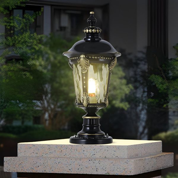 Dual Purpose Waterproof Aluminum Retro Solar Fence Post Lights with Remote - Image 2