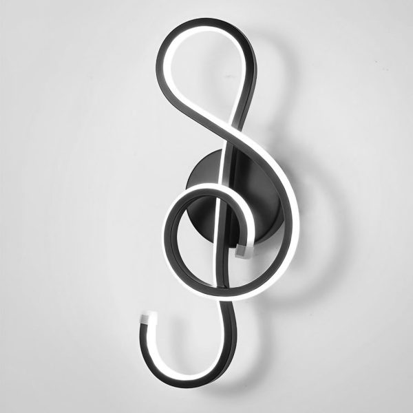 Musical Note Shaped Electroplated LED Modern Wall Sconce Lighting - Image 15