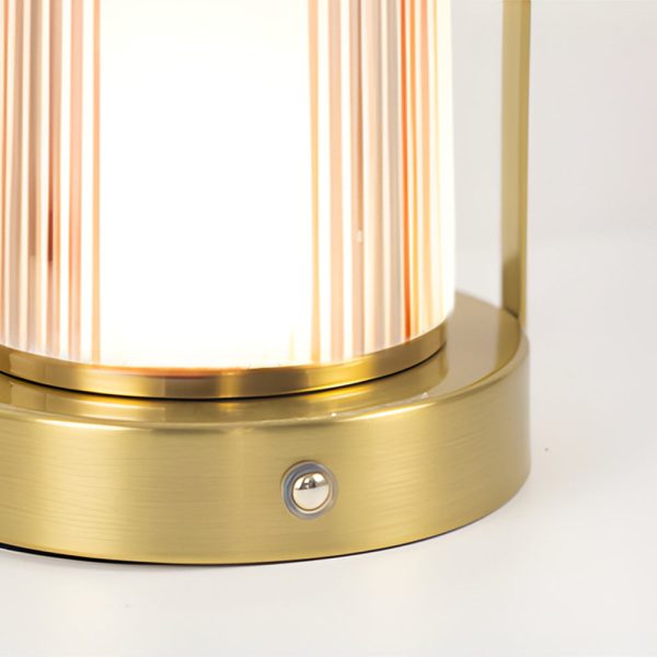 Touch Rechargeable LED Brass Portable Cordless Lantern Table Lamp - Image 4
