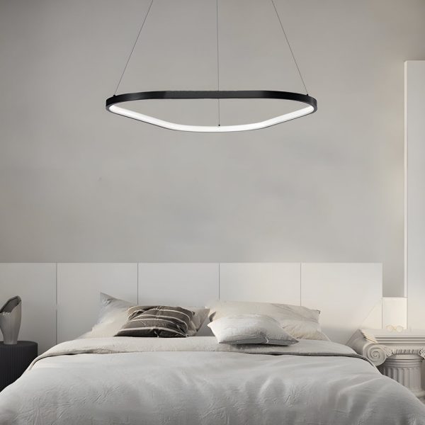 Black 1/2/3-Light Triangle Ring Chandelier - Image 3