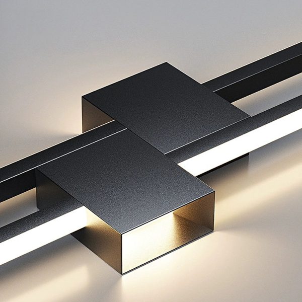 Modern Luxury Iron LED Strips Horizontal & Vertical Wall Mounted Light - Image 6