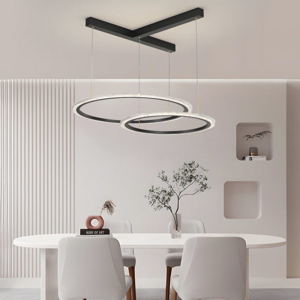 2/3 Rings Three Step Dimming Creative Modern Ceiling Lights Fixture Chandelier - Image 4