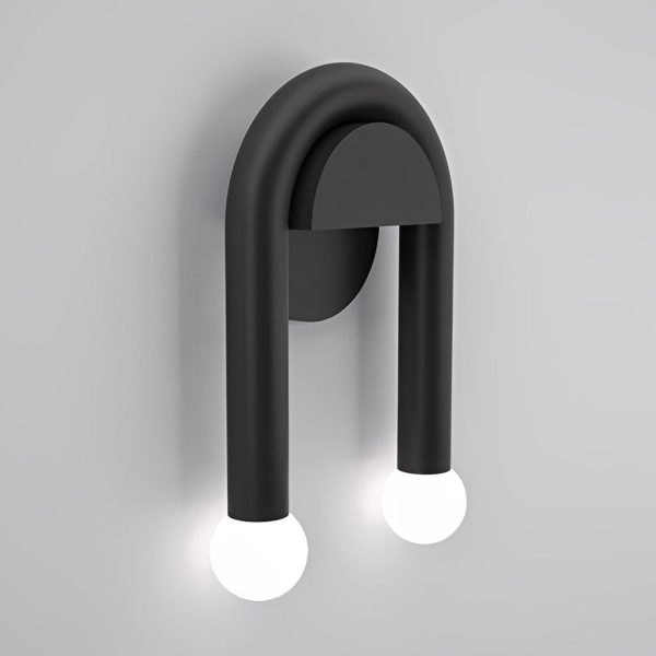 Creative 2 Lights Black Nordic Wall Lamp Decorative Wall Sconces Lighting - Image 7