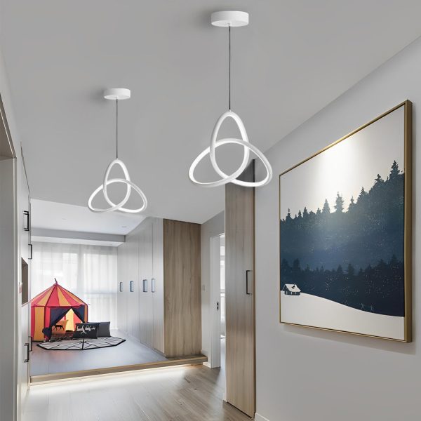 Circular Rings Creative Three Step Dimming LED Modern Chandelier Light - Image 5