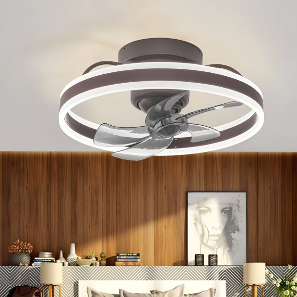 Round Stepless Dimming LED 360?? Rotating Modern Ceiling Fan Light - Image 6