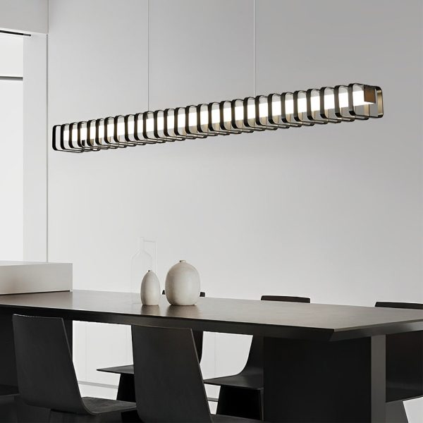 Minimalist Square Frame Decor Three Step Dimming Modern Chandelier Light - Image 5