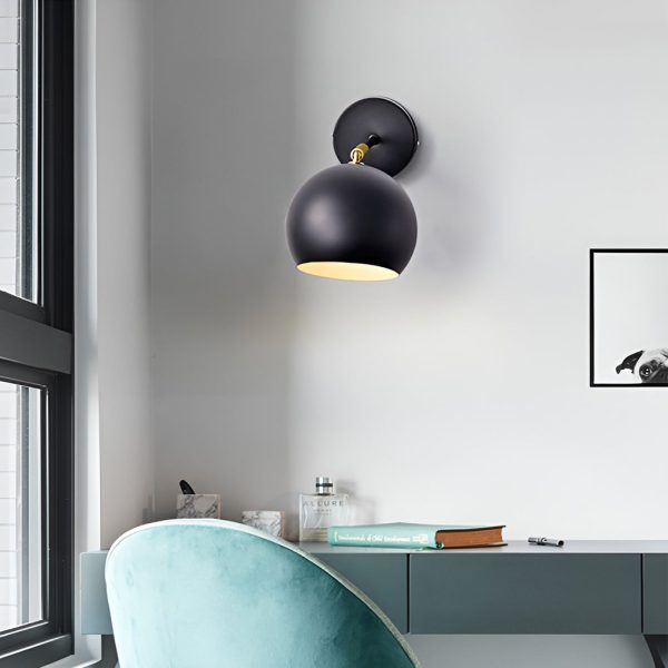 Adjustable Hemispherical Nordic Plug in Wall Lamp Wall Sconce Lighting - Image 5