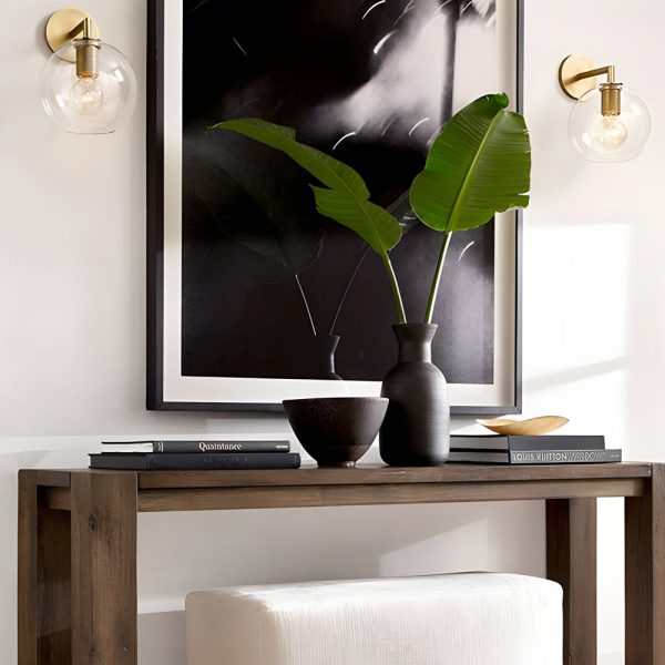 Simple Glass Shade Creative Hardware Minimalist Postmodern Wall Lamp - Image 2