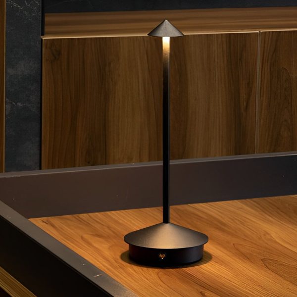 11.41 Inch Cordless Small Cute Mushroom Top Pina Table Lamp - Image 2