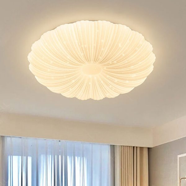Modern Minimalist Shell Acrylic Round LED Flush Mount Ceiling Light - Image 19