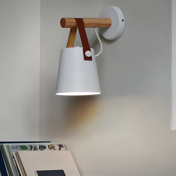 Classic Wood Metal Nordic Plug in Wall Sconce Lighting Wall Lamp - Image 4