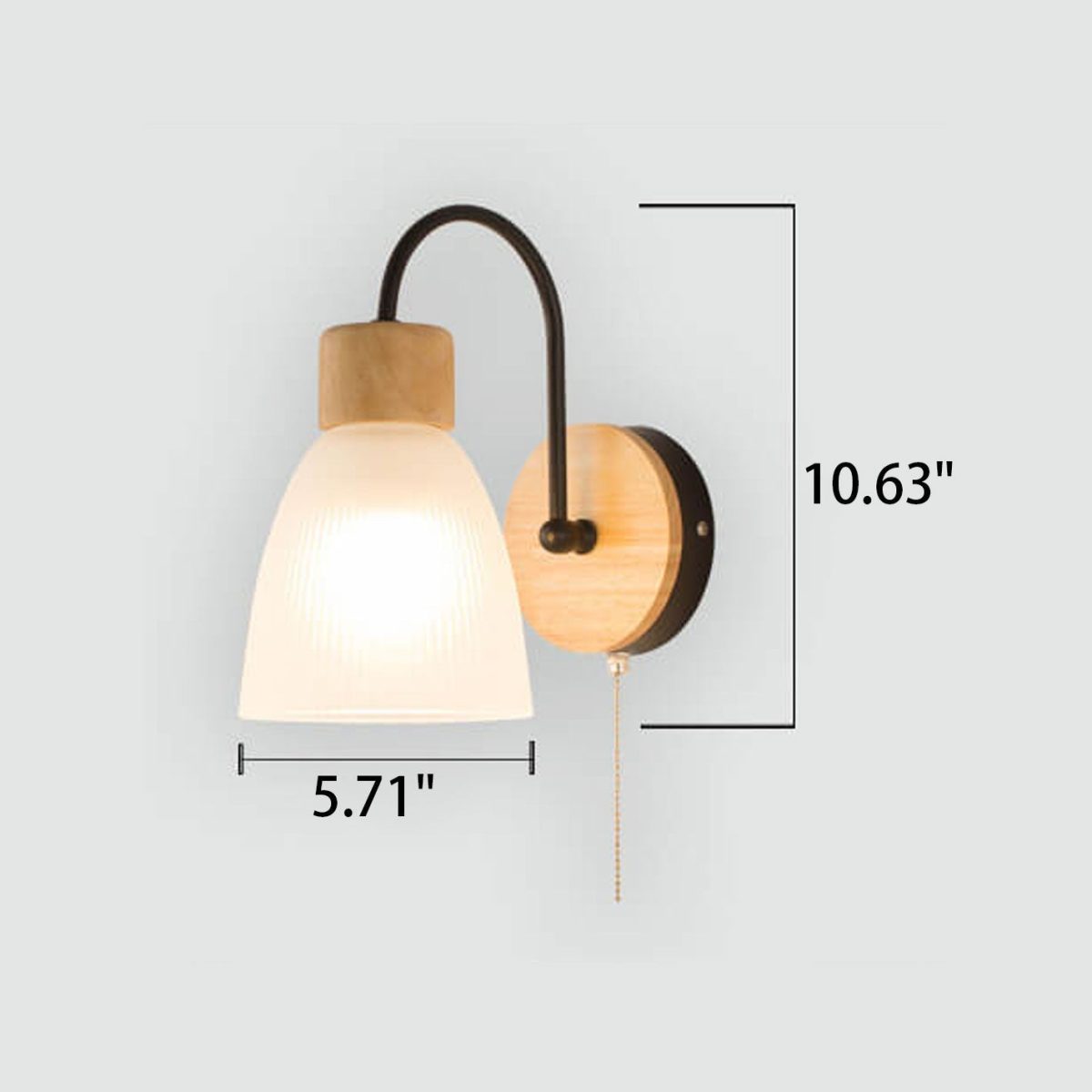 Modern Log Simple Bend Design 1-Light Wall Sconce Lamp - Image 2