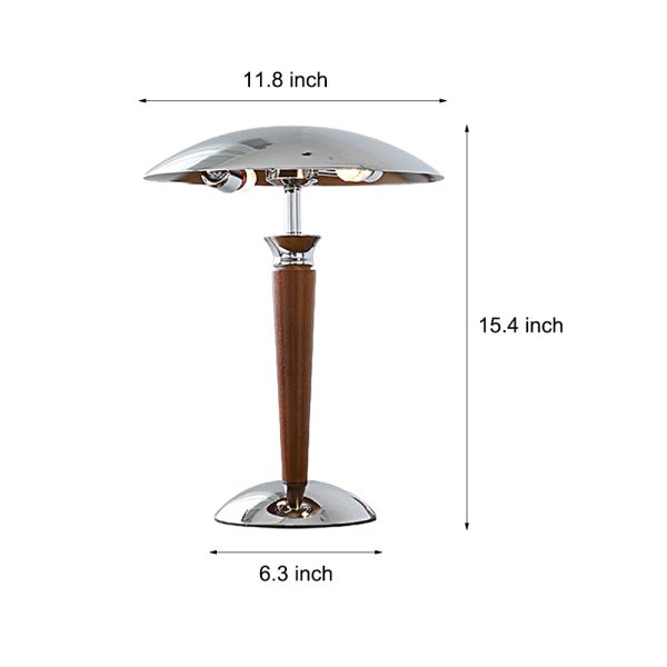 Chrome Mushroom Umbrella Table Lamp 3 Step LED Lights - Image 5