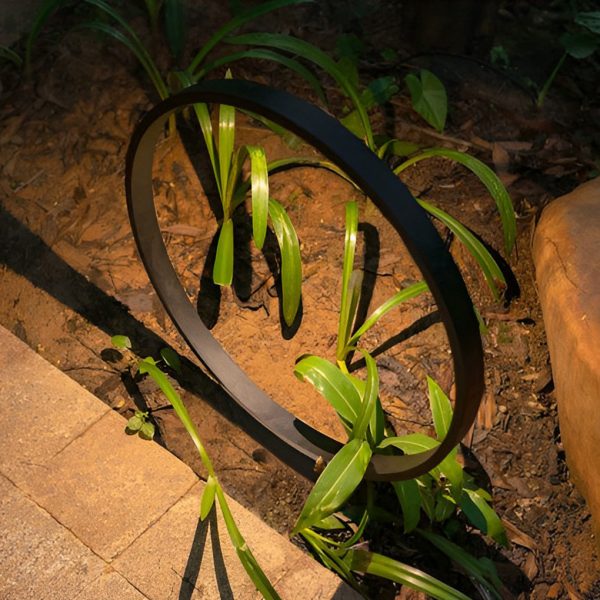 Minimalist Circle Design Waterproof LED Black Modern Pathway Lights - Image 5