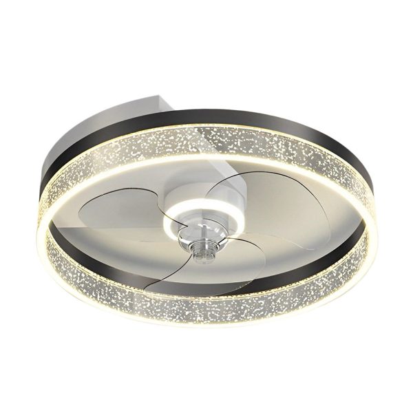 Round Creative LED Mute Intelligent Modern Bladeless Ceiling Fans Lamp - Image 9