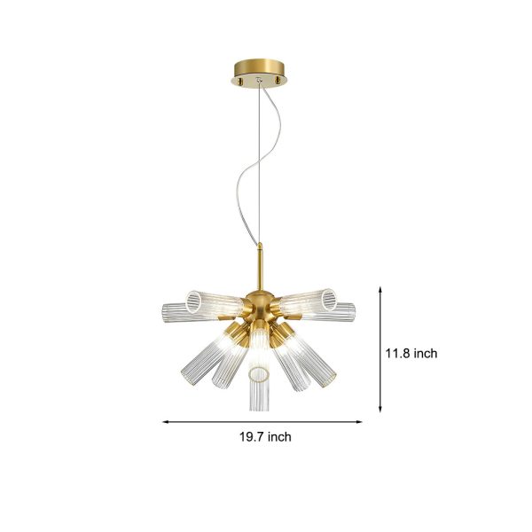 Acrylic Tube Three Step Dimming Post-Modern Sputnik Light Chandelier - Image 5