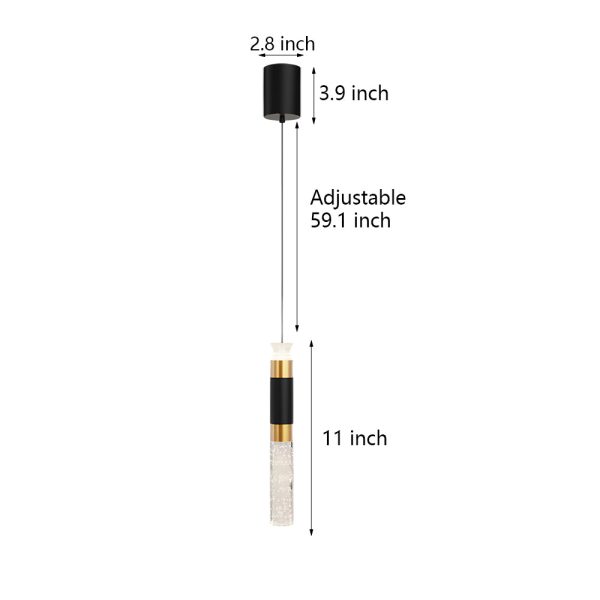 Cylinder Creative Three Step Dimming Modern LED Pendant Lights Hanging Lamp - Image 5