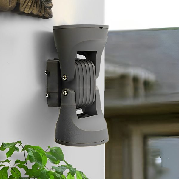 8 In. 2-Light Rotating Heads LED Up Down Outdoor Wall Light - Image 5