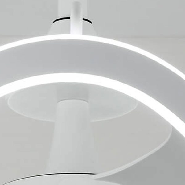 Modern Light Luxury Circular Inverter Silent Downrods Ceiling Fan Light - Image 8