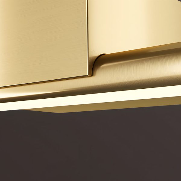 Brushed Brass Linear LED Vanity Light with Slim Cylinder Design for Bathrooms - Image 5