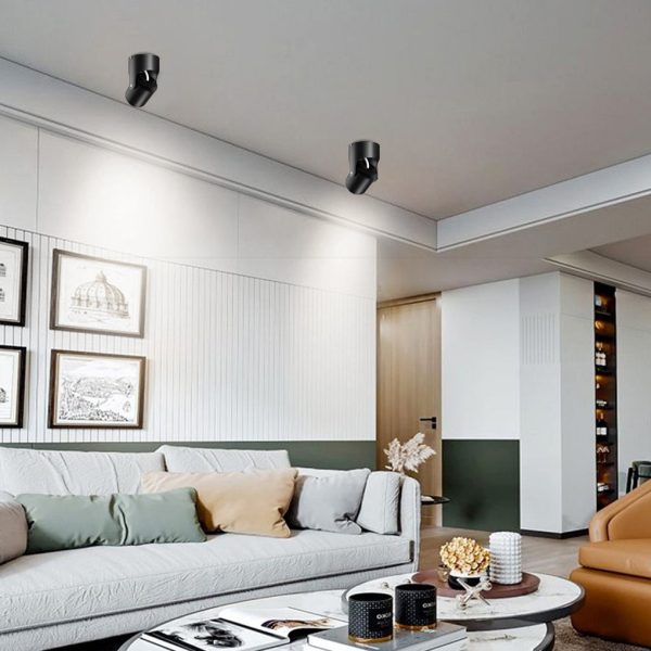 Adjustable Aluminum Round COB Modern Ceiling Mounted Spotlight Downlight - Image 2