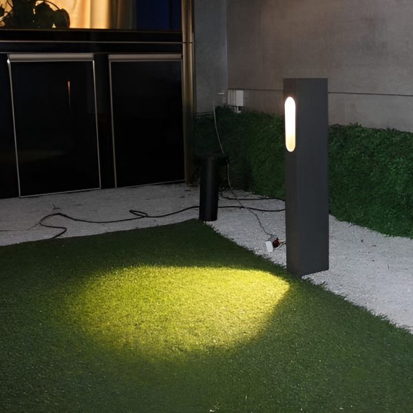 7W COB Front Pathway Lighting Black Modern Outdoor Lawn Path Lights