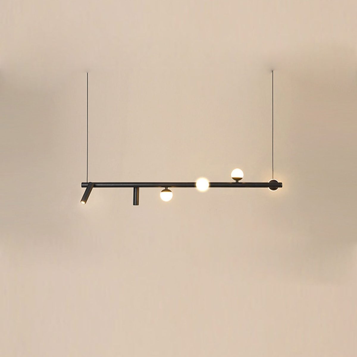 Minimalist  Island Light Linear 6/7 Light Acrylic Iron LED Chandelier - Image 6