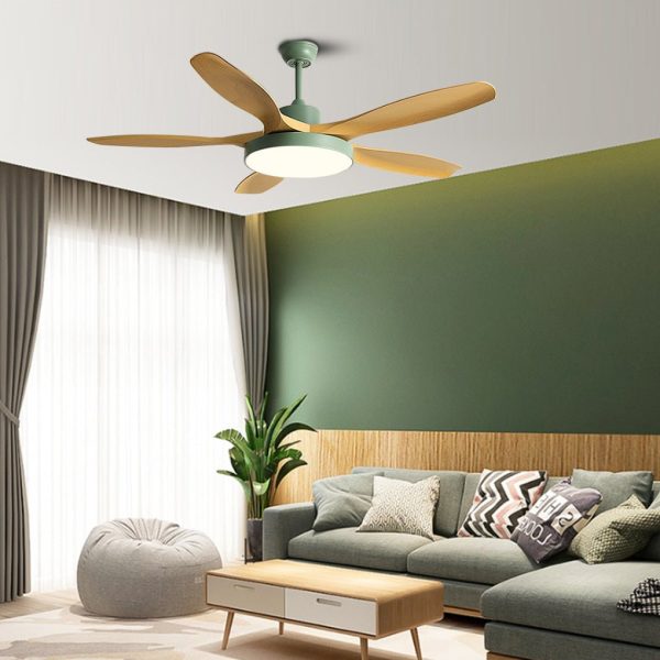 60 Inch Ceiling Fan with Lights and Remote Control Nordic Ceiling Fan Lamp with Silent Inverter - Image 4