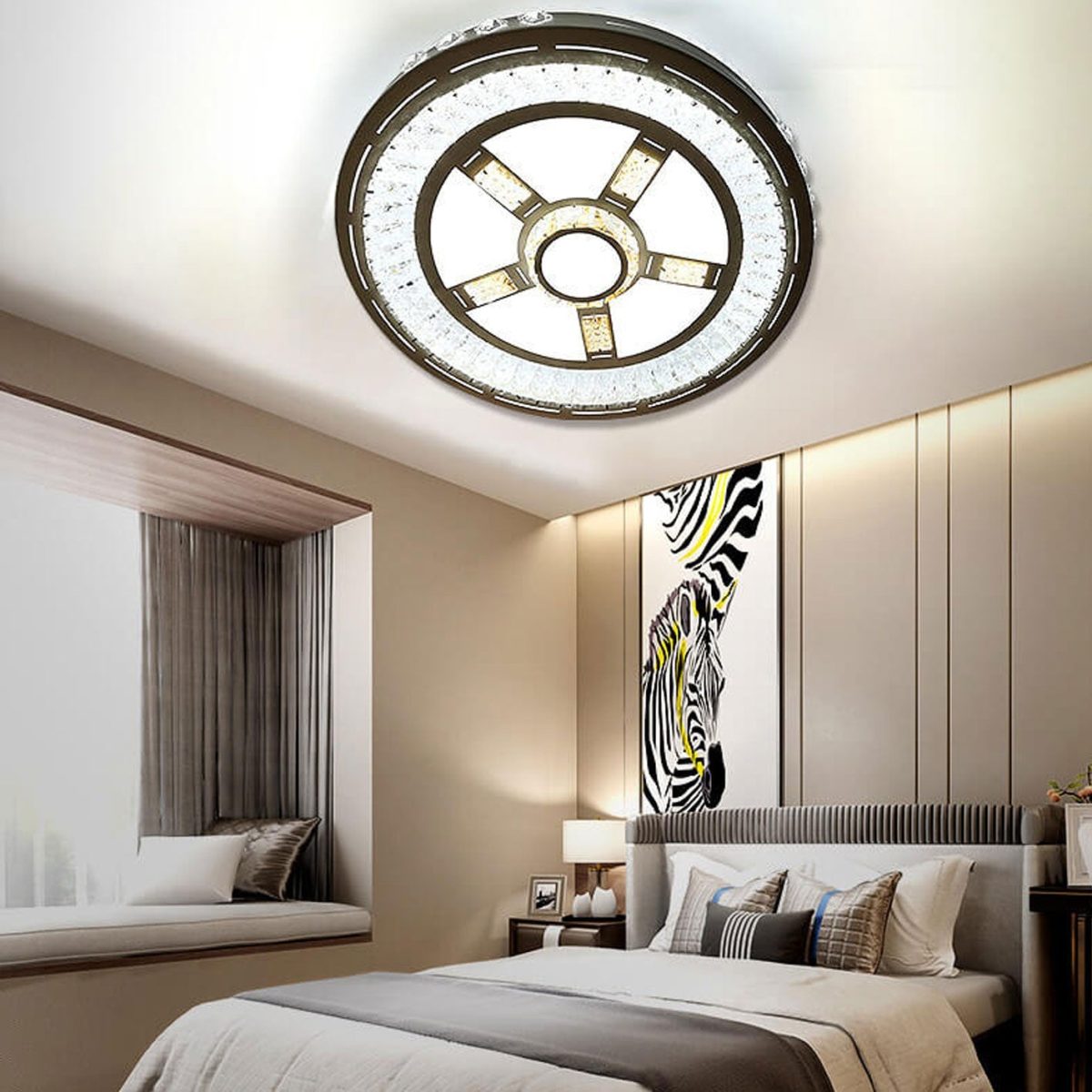 Nordic Light Luxury Round Design Multi-Style LED Flush Mount Light - Image 18