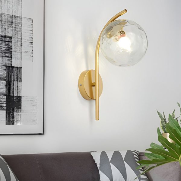 Creative Glass Ball-shaped LED Nordic Plug in Wall Sconce Lighting