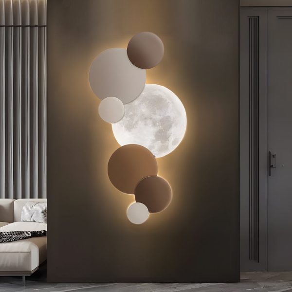 Lunar Glow Round LED Wall Sconce - Image 3