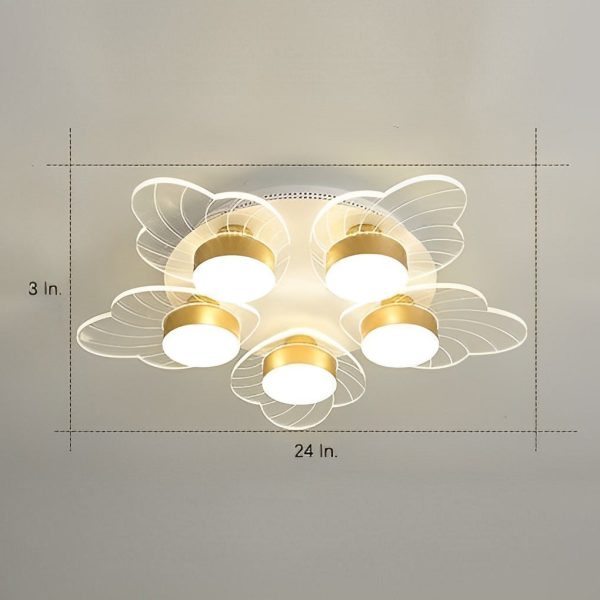 Acrylic Flower Design LED Nordic Ceiling Light Flush Mount Lighting - Image 11