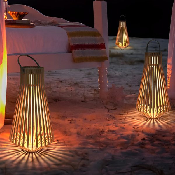 Adjustable Portable Wood LED Waterproof Modern Solar Garden Lights - Image 5