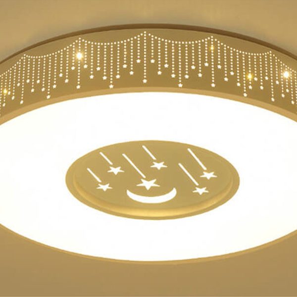 Modern Minimalist Starry Sky Round Children's LED Flush Mount Ceiling Light - Image 15