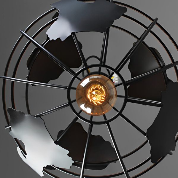 Creative Iron Globe Decorative Retro Industrial Style Chandelier Light - Image 7