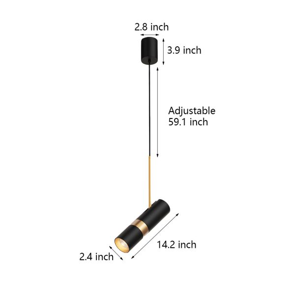 Creative Cylindrical LED Three Step Dimming Modern Pendant Lights Hanging Lamp - Image 5