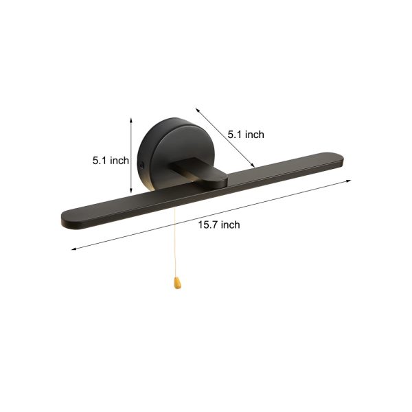 15.74'' Modern LED Linear Vanity Lights with Pull Rope Switch - Bathroom Lighting in Black/Bronze - Image 5