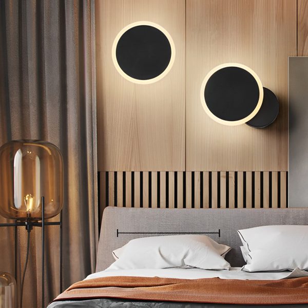 Round Rotatable LED Iron Acrylic Modern Wall Lamp Wall Sconces Lighting - Image 5