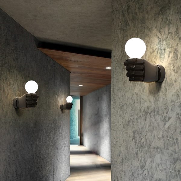Antique Resin Fist Retro Industrial Wall Lamp Wall Sconce Lighting - Image 6
