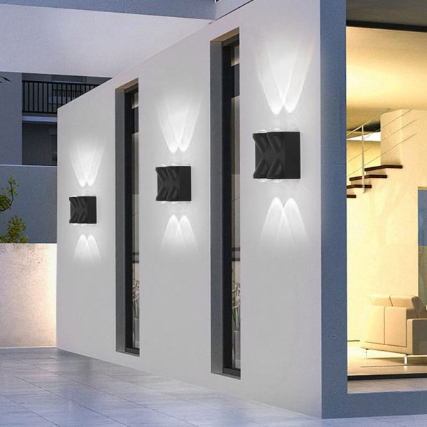 Up and Down Light LED Waterproof Black Modern Wall Lamp Wall Washer Light - Image 3
