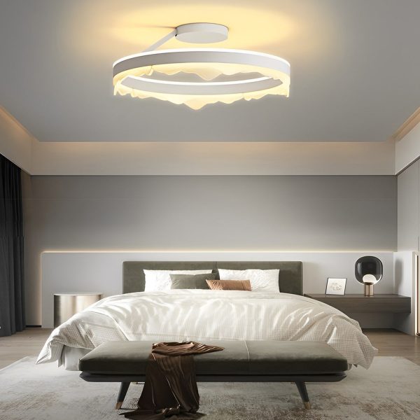 Round Stepless Dimming LED White Ins Nordic Ceiling Lights Flush Mount Lighting - Image 3